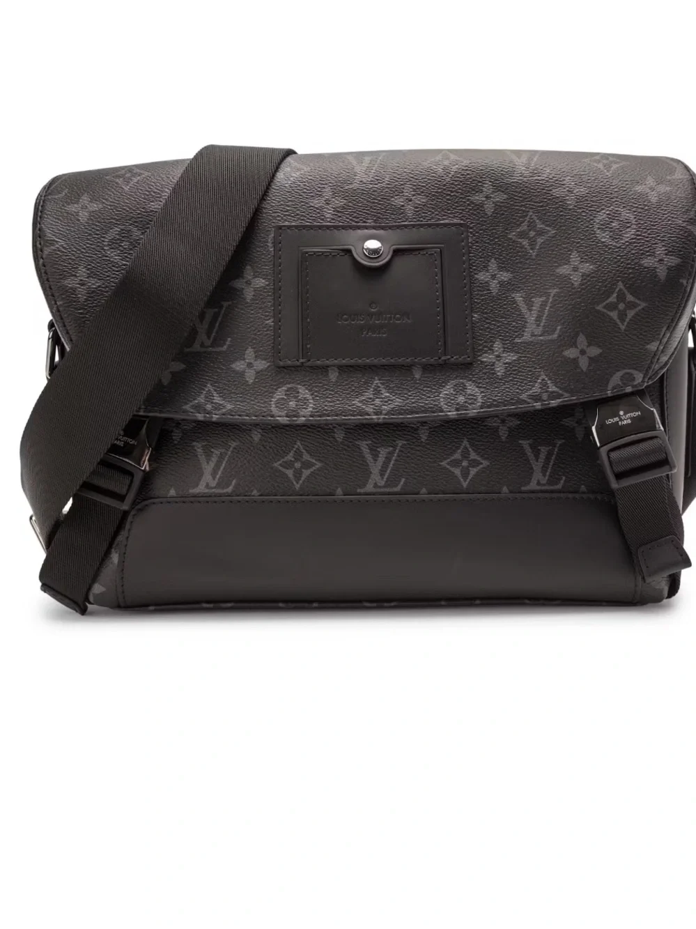 Louis Vuitton Monogram Eclipse Messenger Bag in Black and Gray